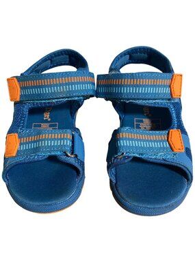 Lily & Dan Kids Blue & Orange Adjustable Strap Sandals US Size 7/8